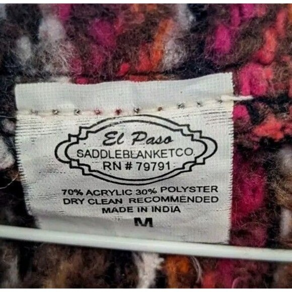 El Paso Saddle Blanket Co NWOT Pullover Hoodie size M - Picture 7 of 7